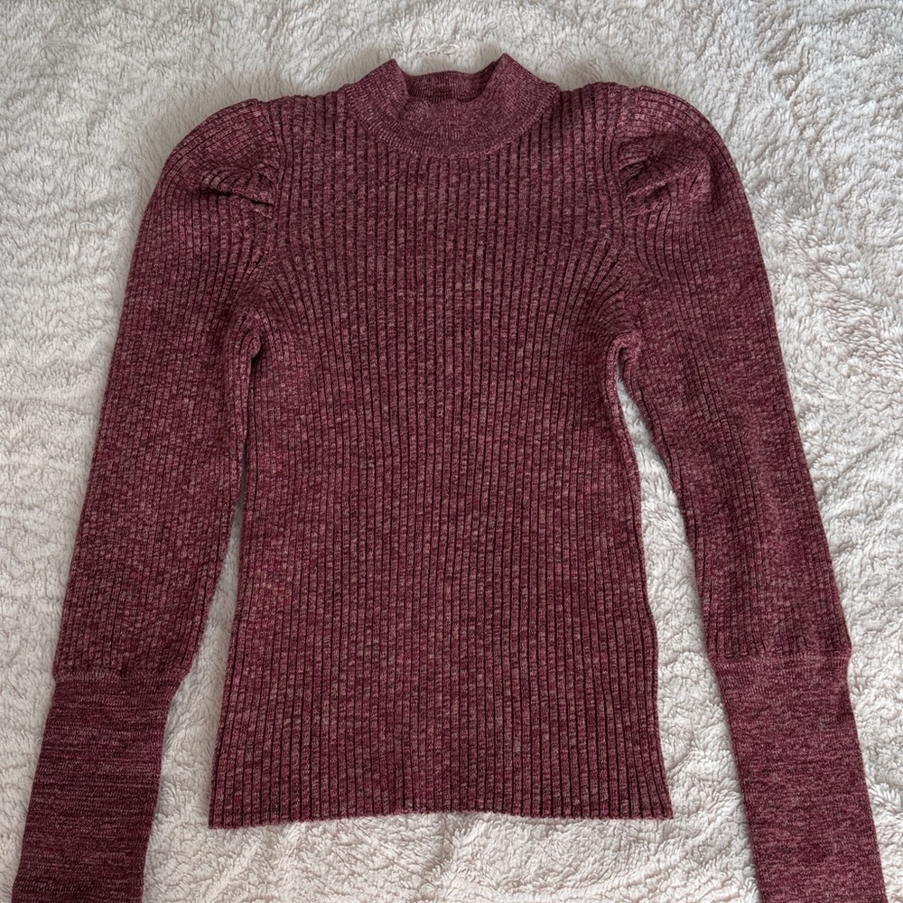 Who What Wear Pink Ribbed Knit Sweater Size Medium